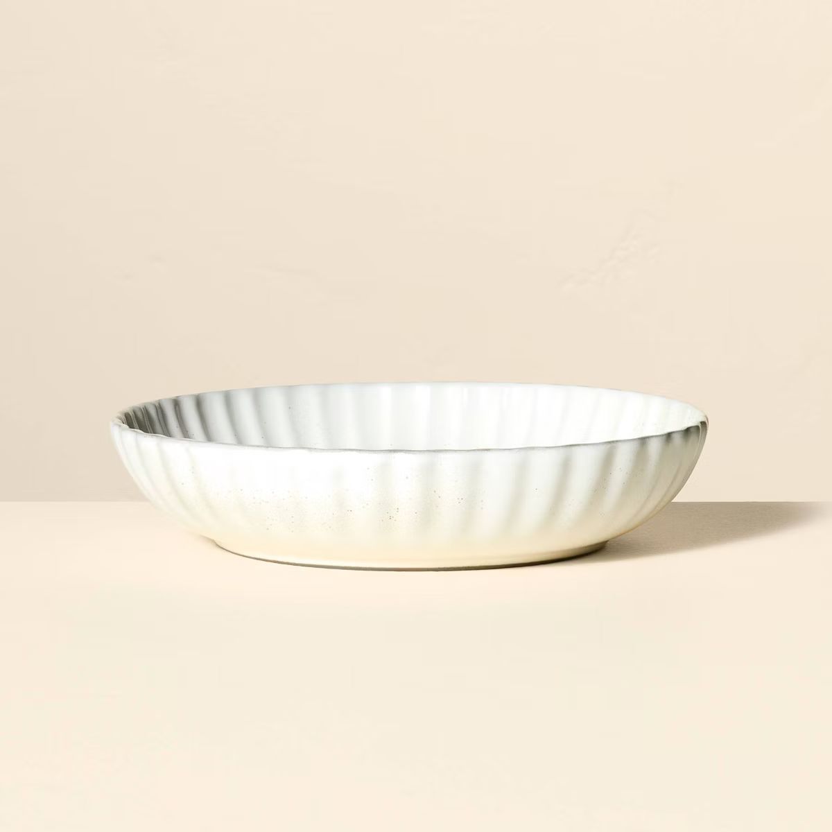 25oz Scalloped Edge Stoneware Pasta/Grain Bowl Cream - Hearth & Hand™ with Magnolia | Target