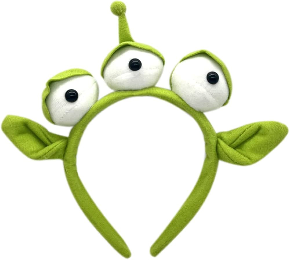 1PCS Green Toy Story Alien Headband Stretchy Plushy Three-eyed Headband Cute Hair Accessories for... | Amazon (US)