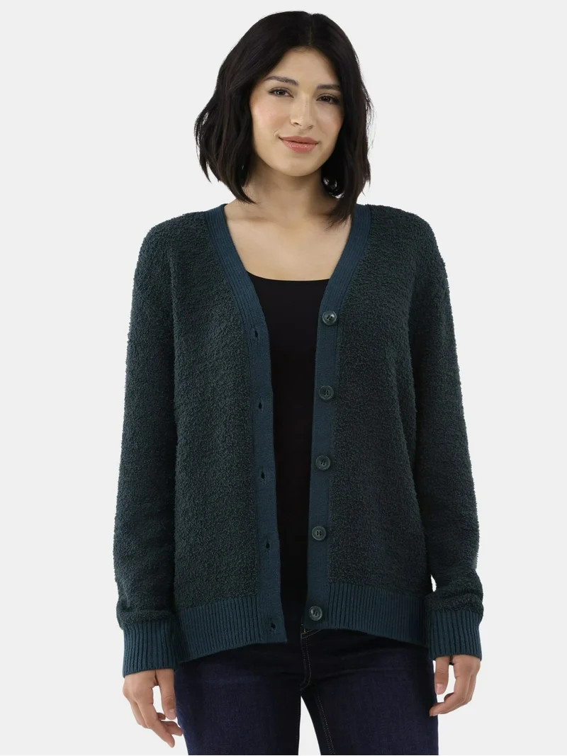 Time and Tru Women's Super Soft Button Cardigan, Sizes XS-XXXL - Walmart.com | Walmart (US)