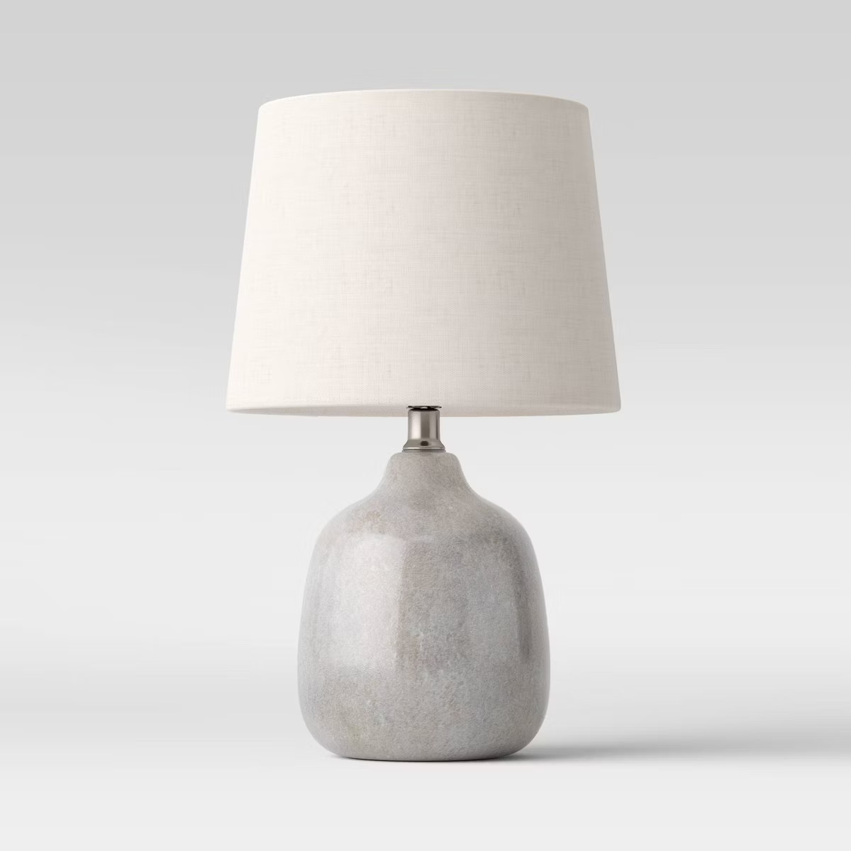 17.5"x11" Assembled Ceramic Table Lamp Gray - Threshold™: Bud-Shaped Base, No Assembly Required... | Target