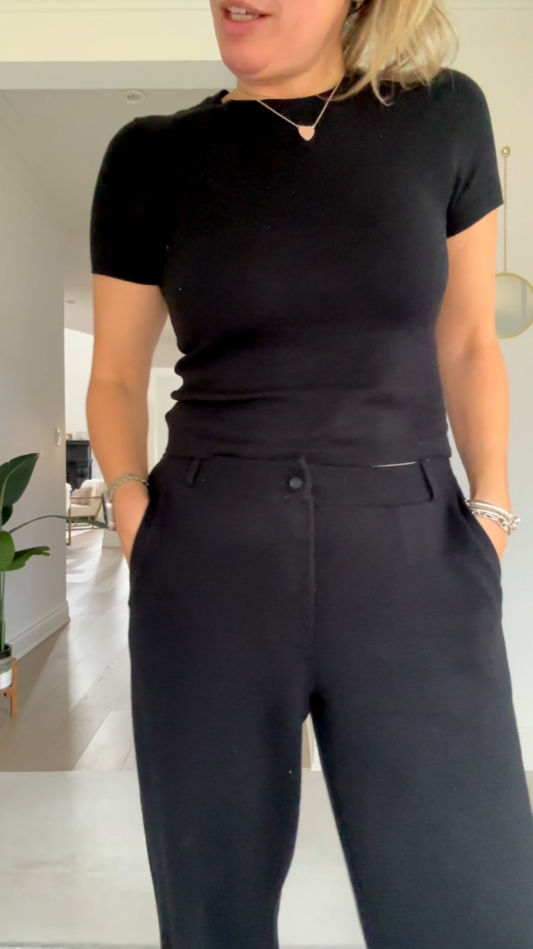 Cashsoft is always the best of the best. Feels like cashmere. Wearing small in the top and medium in pants  

#LTKworkwear #LTKwinter #LTKcanada