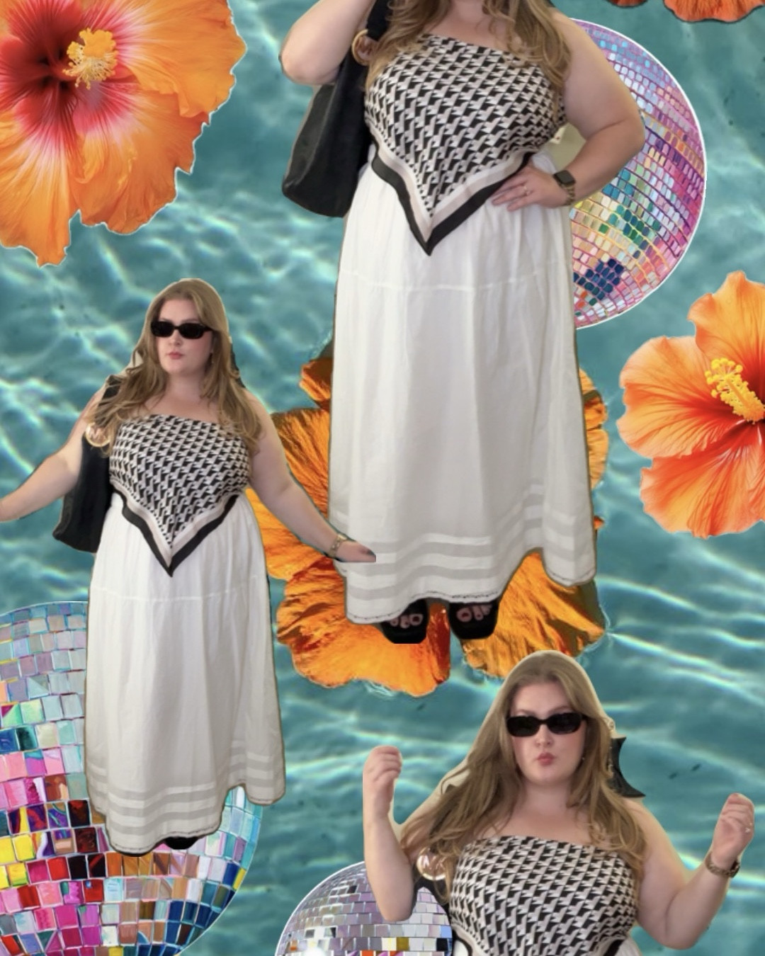 Plus size vacation outfit inspo • plus size summer outfits • plus size date night outfit idea • plus size hankie top • plus side scarf top • plus size white maxi skirt • plus size festival outfit idea 

#LTKPlusSize #LTKootd #LTKFestival
