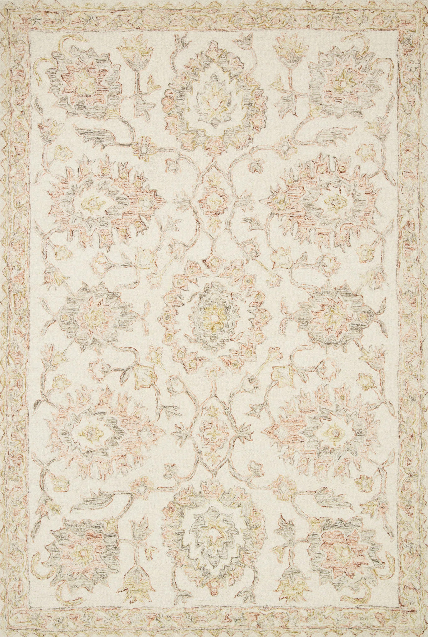 Birch Lane™ Aden Oriental Hand Hooked Wool Area Rug in Ivory/Blush | Wayfair | Wayfair North America