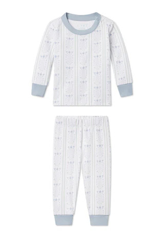 Baby Long-Long Set in Dusty Blue Antoinette | Lake Pajamas