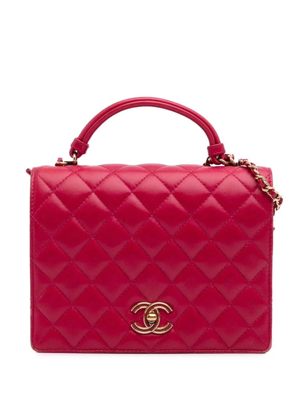 CHANEL Pre-Owned 2016-2017 Small Quilted Lambskin Citizen Chic Flap satchel - Pink | Farfetch Global