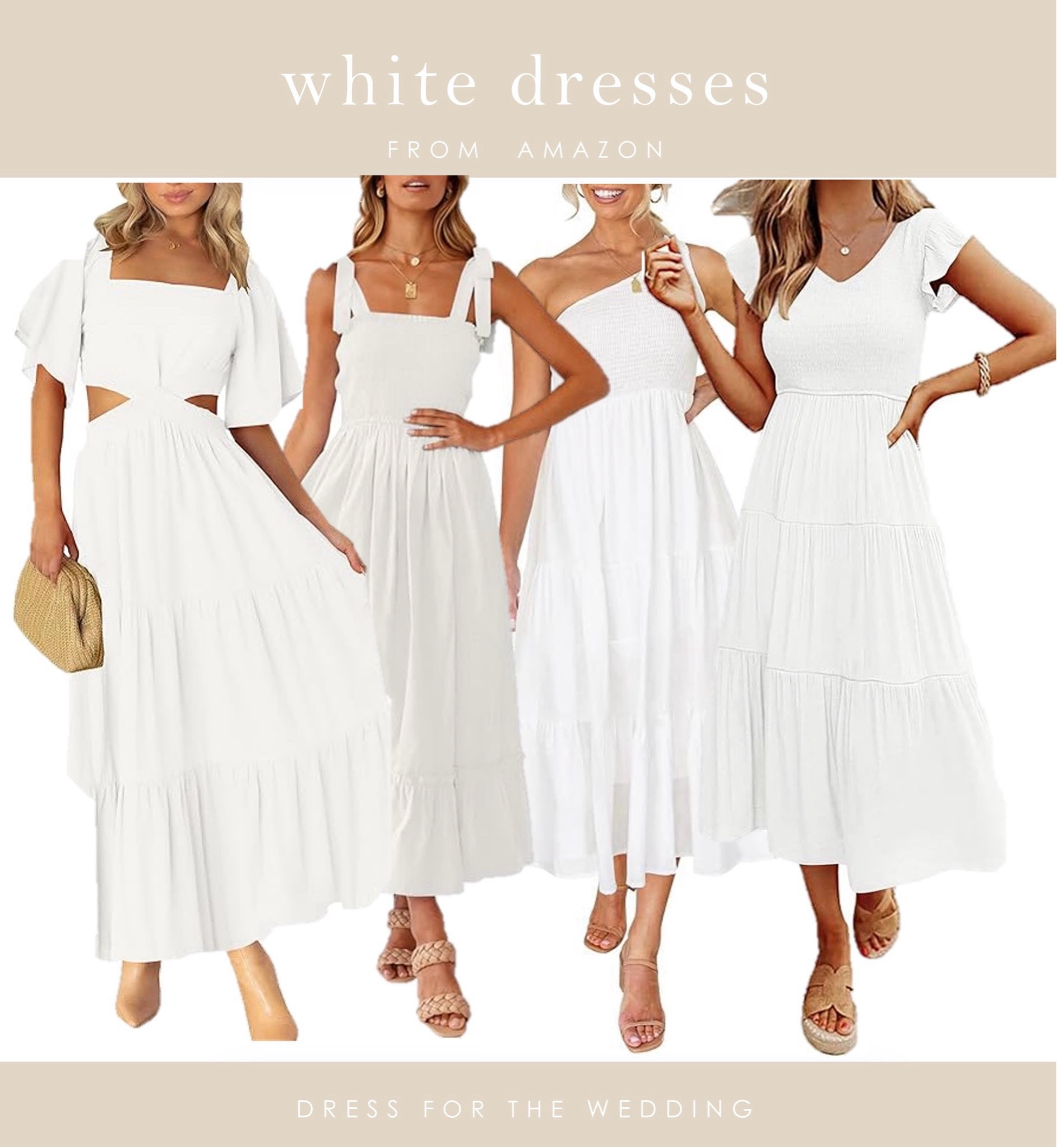 White dress 
Summer dress
Bride dress 
Bachelorette party dress 
White midi dress
White summer dress 
Amazon dress
White dress under 100
White dress under 50
Vacation dress 
Bridal shower dress 
Wedding shower dress 
After party dress 
Cute white dresses 
Affordable dress for bride
Rehearsal dinner dress 
Day dress 
Casual white dress 
Engaged, planning a wedding or attending several weddings? Dress for the Wedding is a curated wedding shopping site. Follow us on the LIKEtoKNOW.it shopping app to get the product details for this look plus sale alerts on wedding attire, cute dresses under $100, ideas for wedding guest outfits, plus wedding decor and gift ideas! 

#LTKSummerSales  #ltkwedding #ltkparties #ltkwedding #ltkfindsunder100 #ltksalealert 