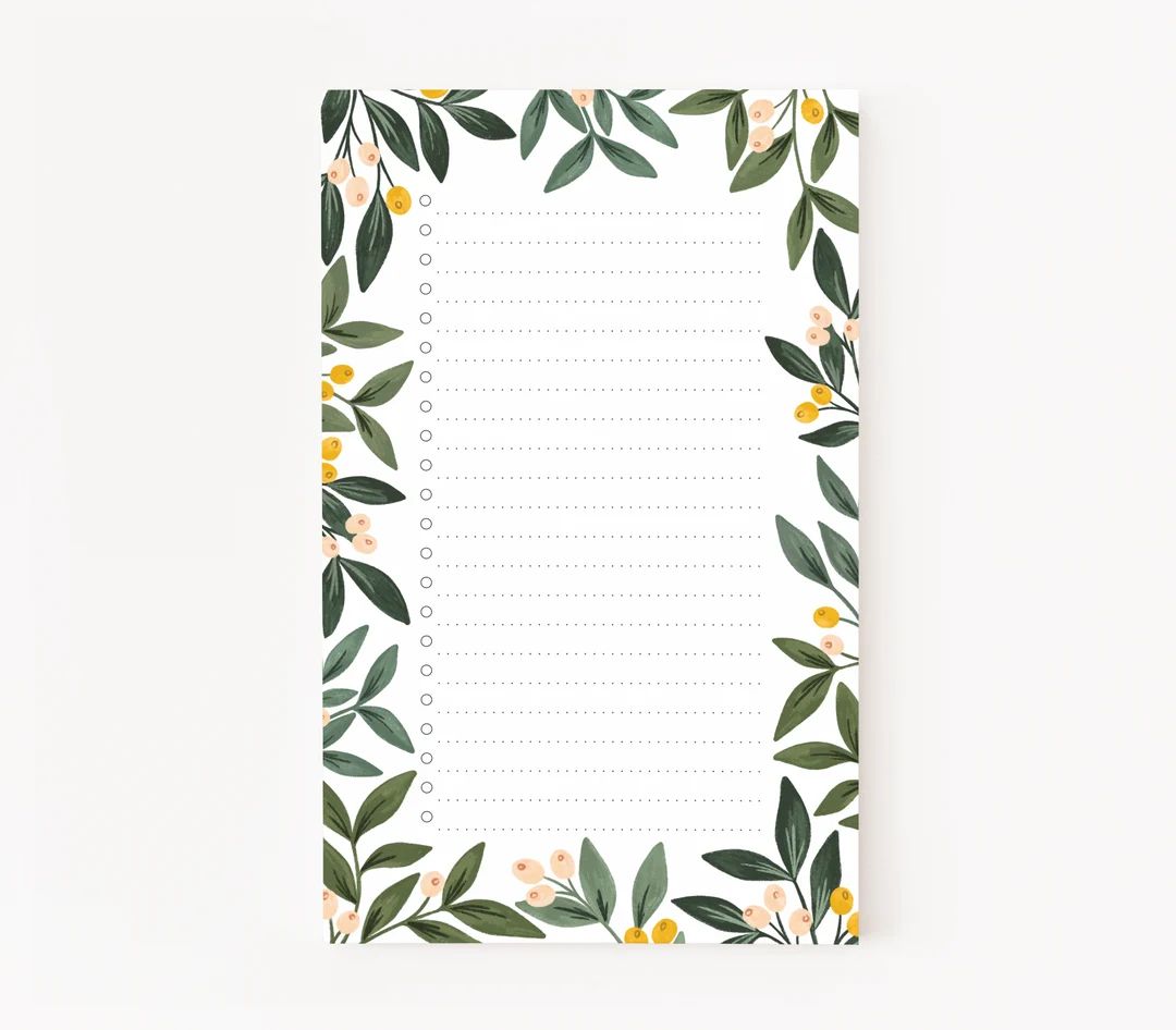 Orchard List Pad  Illustrated Botanical to Do Notepad With - Etsy | Etsy (US)