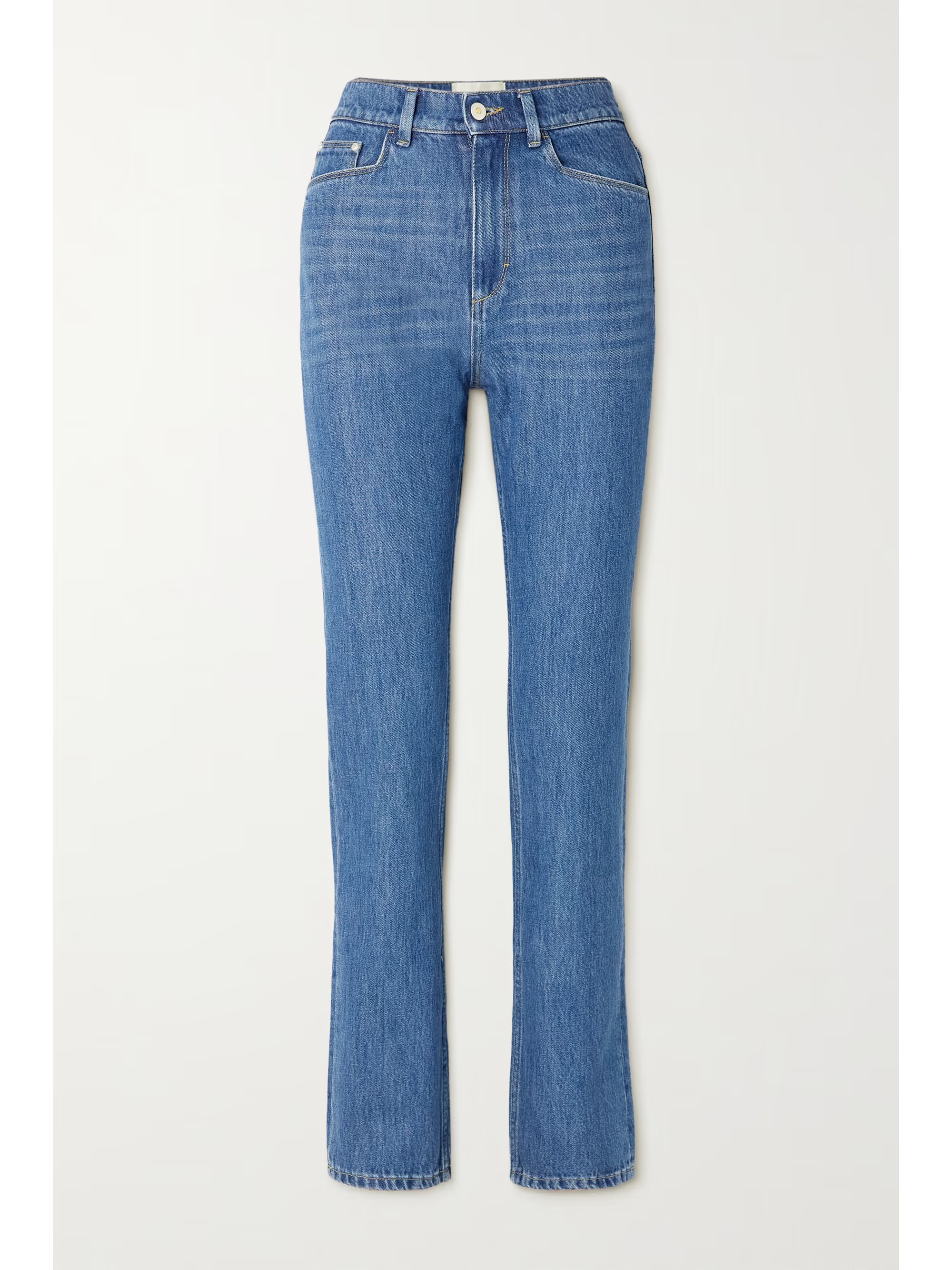 + NET SUSTAIN Carnation organic mid-rise straight-leg jeans | NET-A-PORTER (US)