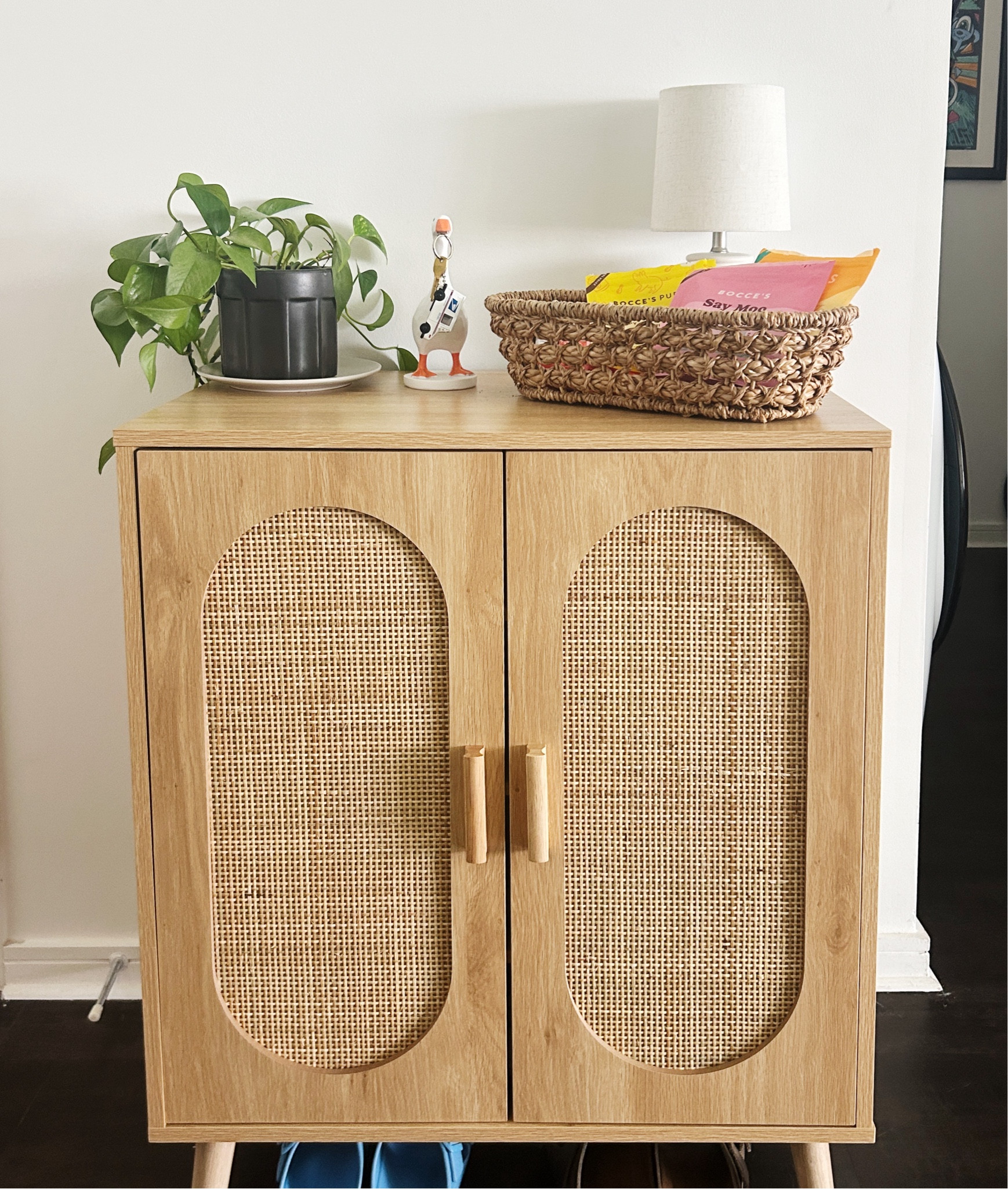 love our new entry set-up! We keep shoes, a few harnesses for our puppy, and a few “junk drawer” things inside! 

#LTKHome