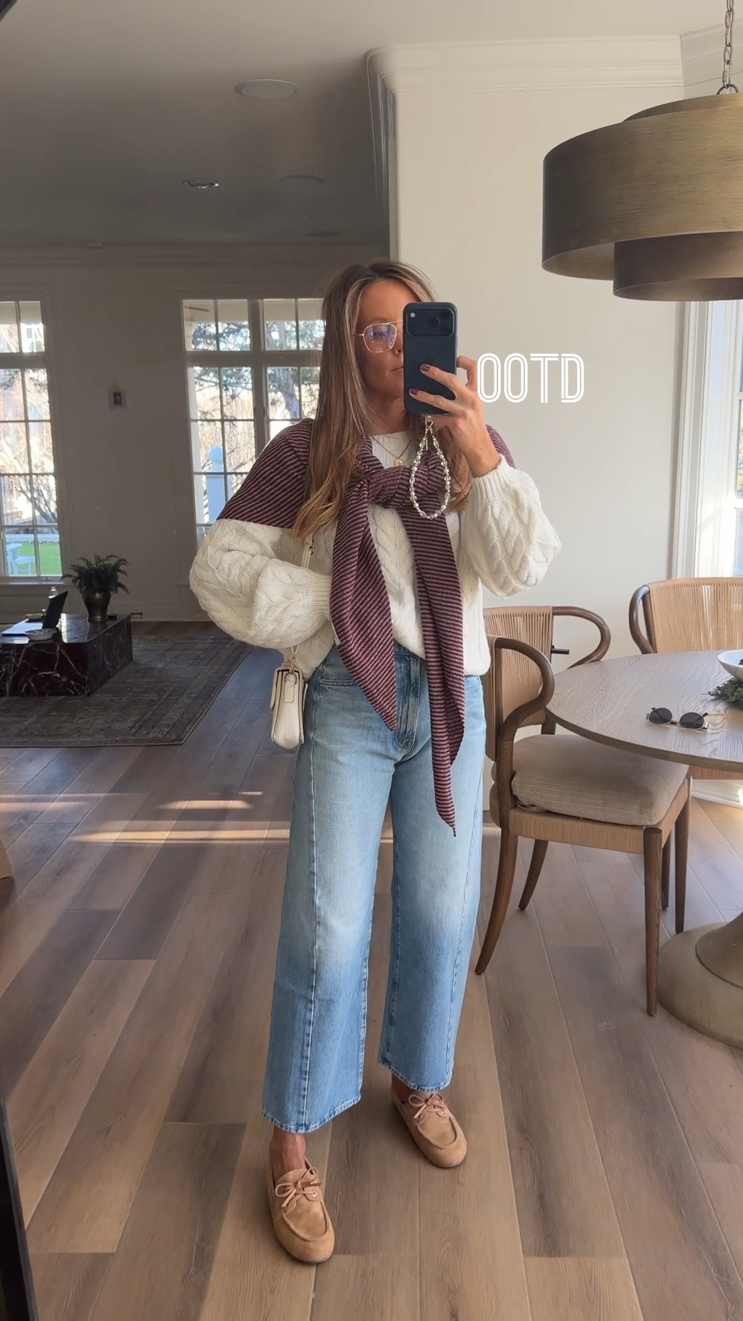 What i wore today! Jeans run tts, sweater is medium, LOVE the wool triangle scarf I found on Amazon. 

#LTKmomlife #LTKOver40 #LTKdayinmylife