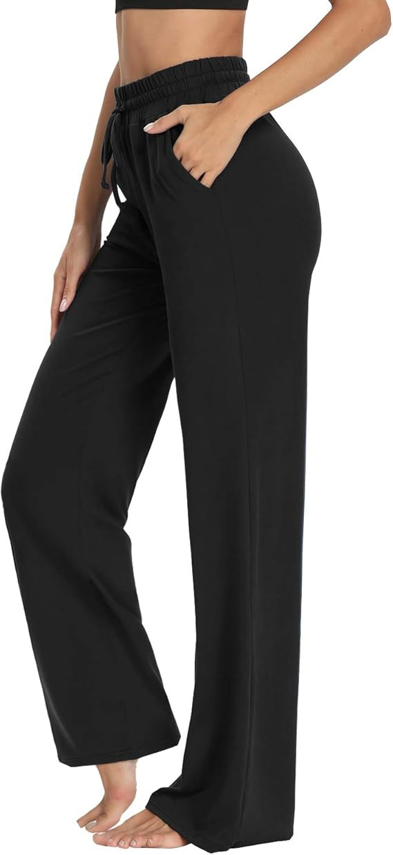 Sarin Mathews Womens Yoga Sweatpants Wide Leg Lounge Pajamas Pants Comfy Drawstring Workout Jogge... | Amazon (US)