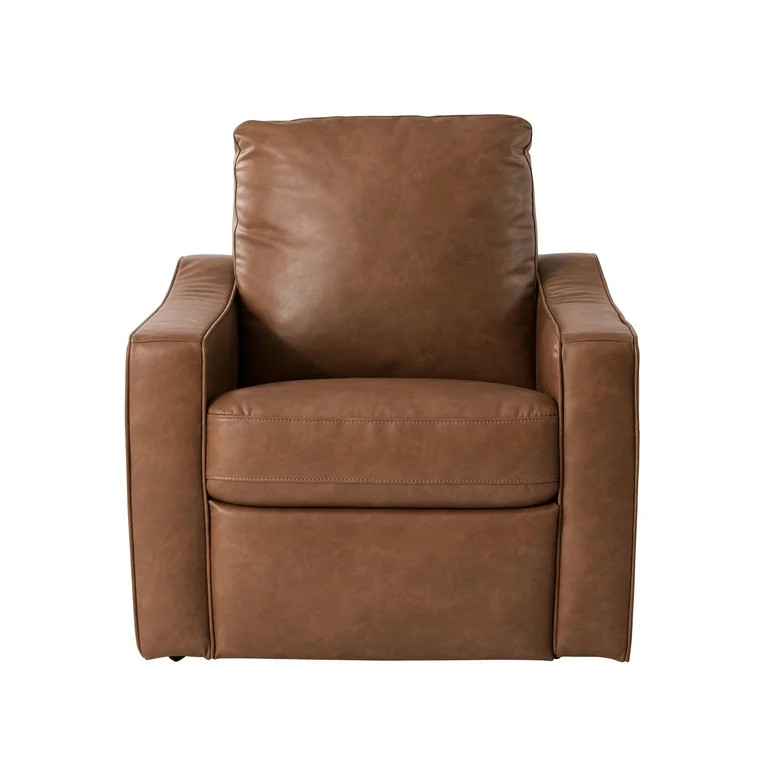 Better Homes & Gardens Allen Push-Button Power Recliner Chair, Cocoa Faux Leather | Walmart (US)