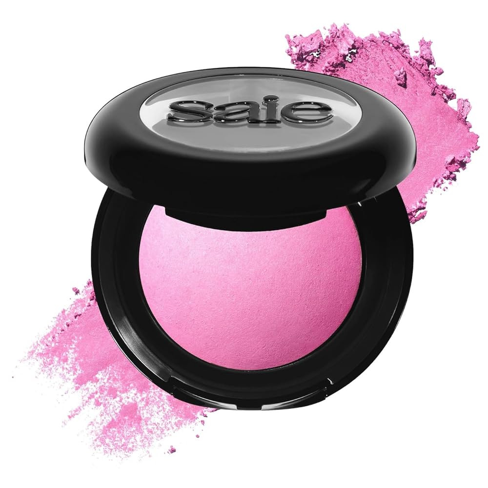 Saie SuperSuede Baked Blush - Talc-Free Powder Blush for All Day Wear - Enriched with Plant-Deriv... | Amazon (US)