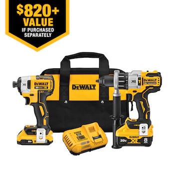 DEWALT Power Detect XR POWER DETECT 2-Tool 20-Volt Max Brushless Power Tool Combo Kit with Soft C... | Lowe's