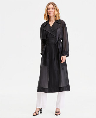 Women's Sheer Trench Coat, Macy's Exclusive | Macy's