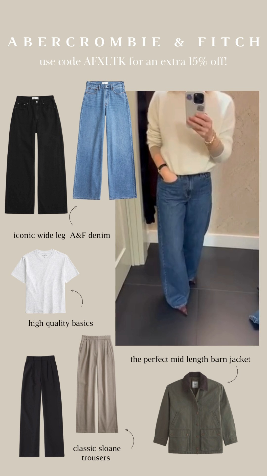 Abercrombie & Fitch Cyber Week Sale Up to 30% off everything on site and with this code AFXLTK you'll get an extra 15% off! 

 #LTKCyberWeek #LTKuk #LTKwinter