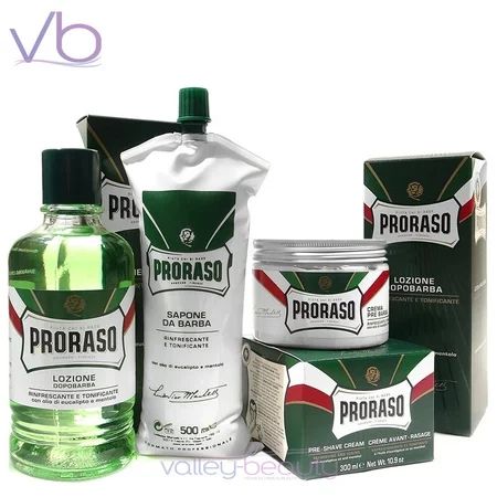 PRORASO Green Line Barber Set with Pre/Post Shave Cream After Shave Lotion and Shaving Cream | Walmart (US)