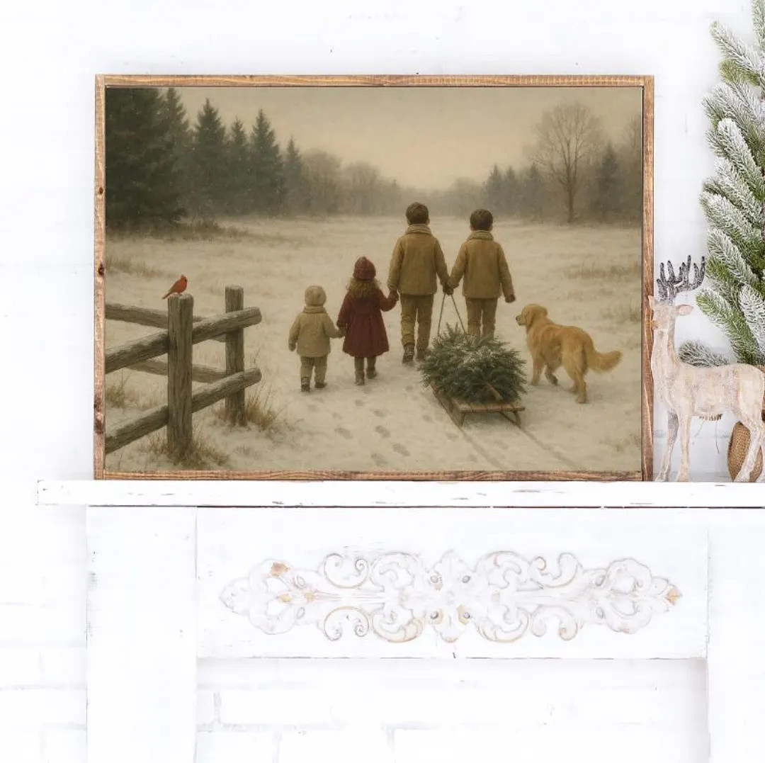 The Walk Home Canvas Sign: Matte Print on Pine Frame | Etsy (US)