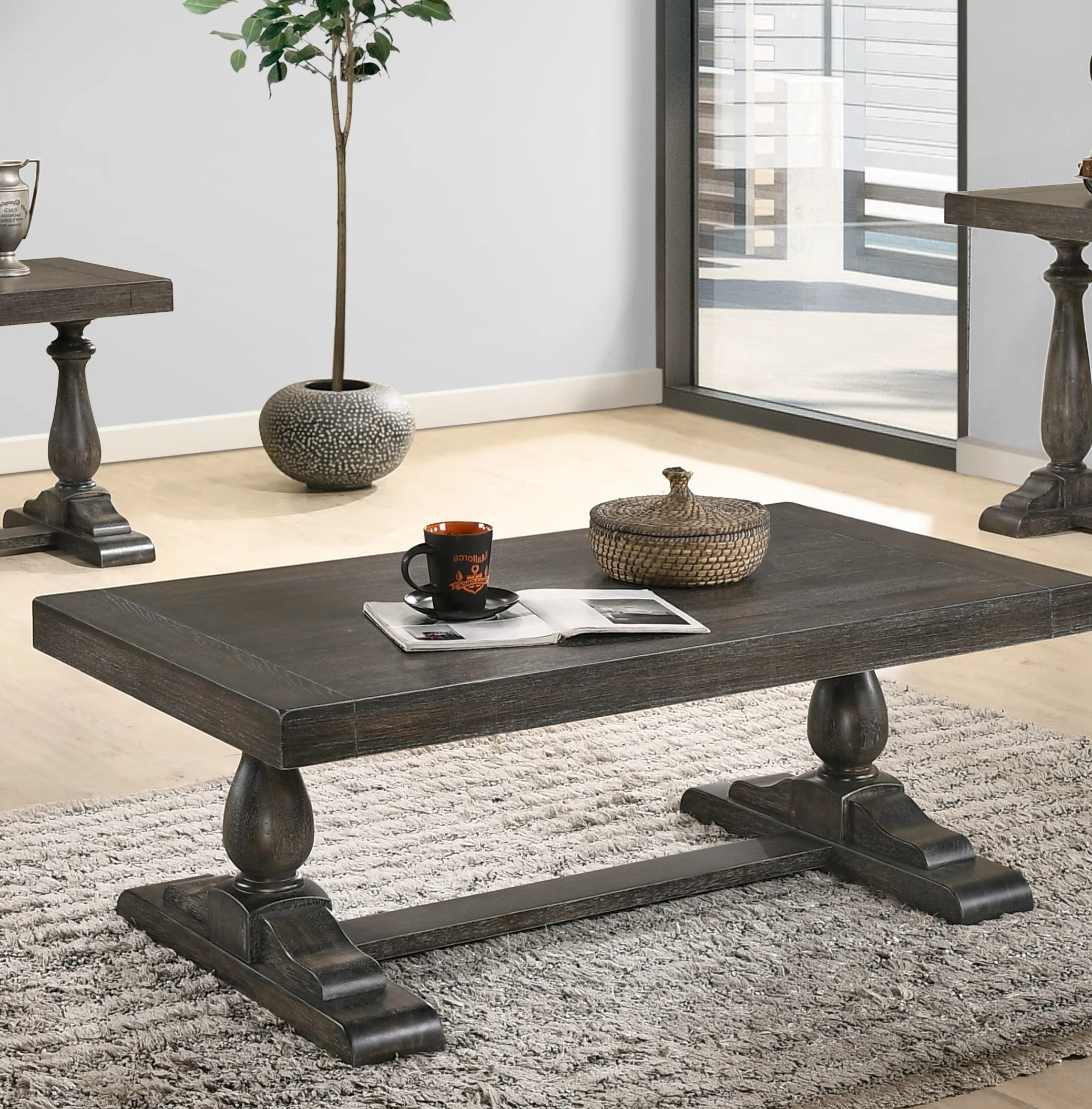 Laurel Foundry Modern Farmhouse® Kowal Trestle Coffee Table & Reviews | Wayfair | Wayfair North America