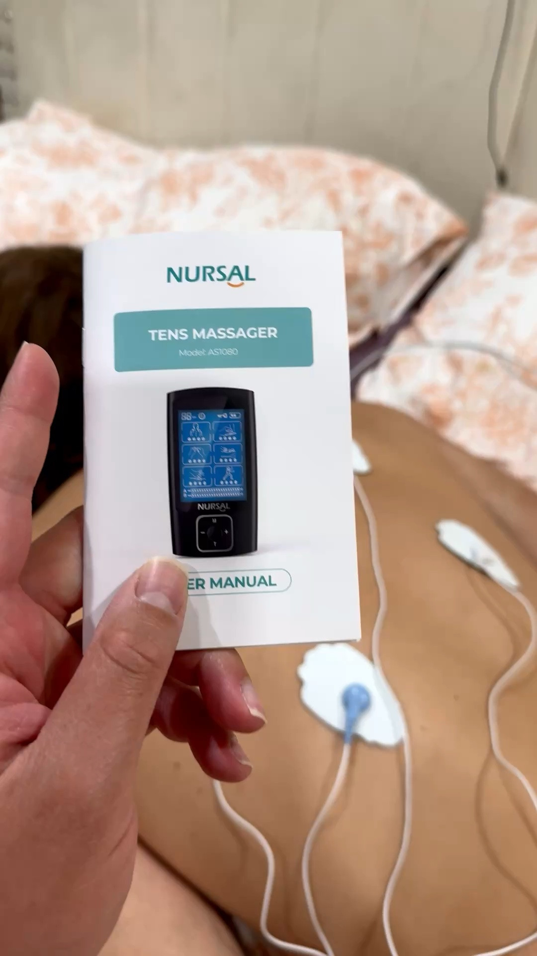 We’ve had this tens unit forever! It comes to a sticky pads, the device, and this neat manual that will tell you what each setting is used for and how it can help. The back of the manual also includes how to place the electrodes. My husband has an injured back and so I use this on him last night.

#LTKMens #LTKselfcare #LTKfitnessgoals