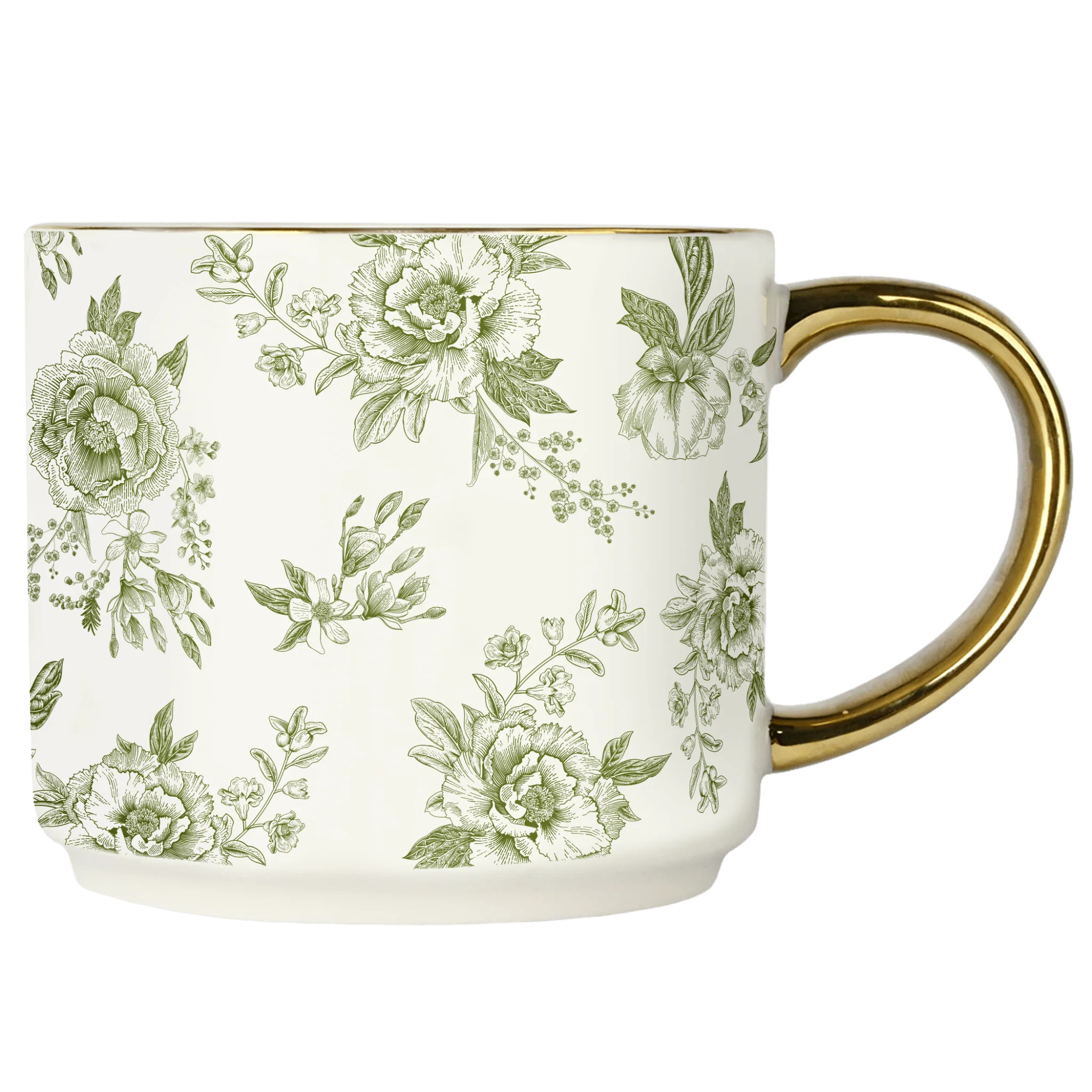 Green Delft 17oz. Coffee Mug | Sweet Water Decor, LLC