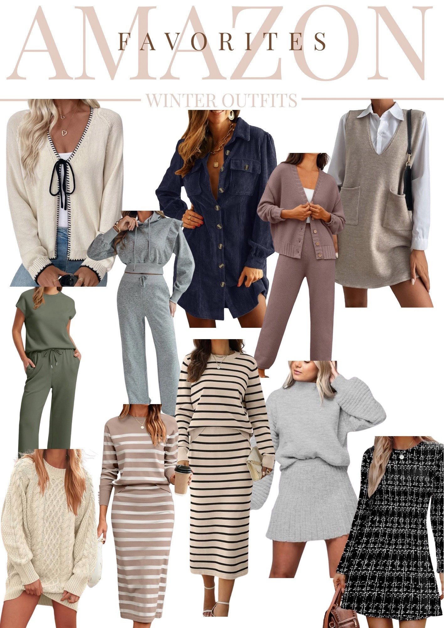 Women’s Winter Outfits🎄👗winter outfits womens , winter looks , winter outfits womens , holiday fashion , party outfits womens , amazon fashion , amazon lookbook , winter dresses , women’s winter sweater dresses , cozy lounge sets 

#LTKFindsUnder50 #LTKHoliday #LTKPetite