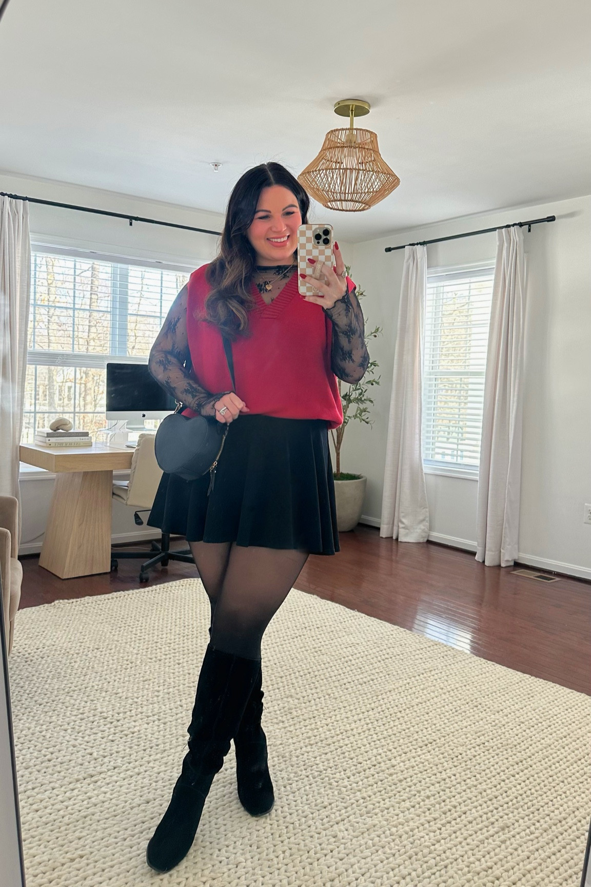 Midsize Valentine’s Day outfit from Amazon! Todays Valentine’s Day look is a recreation of a Valentine’s Day look I shared two years with some updated pieces! 

Sweater vest - xxl (I sized up & it wasn’t necessary) 
Lace top - xl
Skort - xl
Tights - xl
Boots - 10 wide calf *from the other year, linked exact & similar 

Valentine’s Day, Valentine’s Day outfit, midsize, amazon Valentine’s Day, Amazon outfit, Amazon style, midsize outfit, midsize Valentine’s Day 



#LTKMidsize #LTKSeasonal #LTKStyleTip