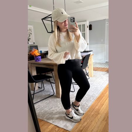 Target sweater for the win 🥰 paired with lululemon cropped align leggings, my Nike waffles and a Ralph Lauren Pony hat! (I have them in 3 colors) 

#LTKstyletip #LTKfindsunder50 #LTKSeasonal