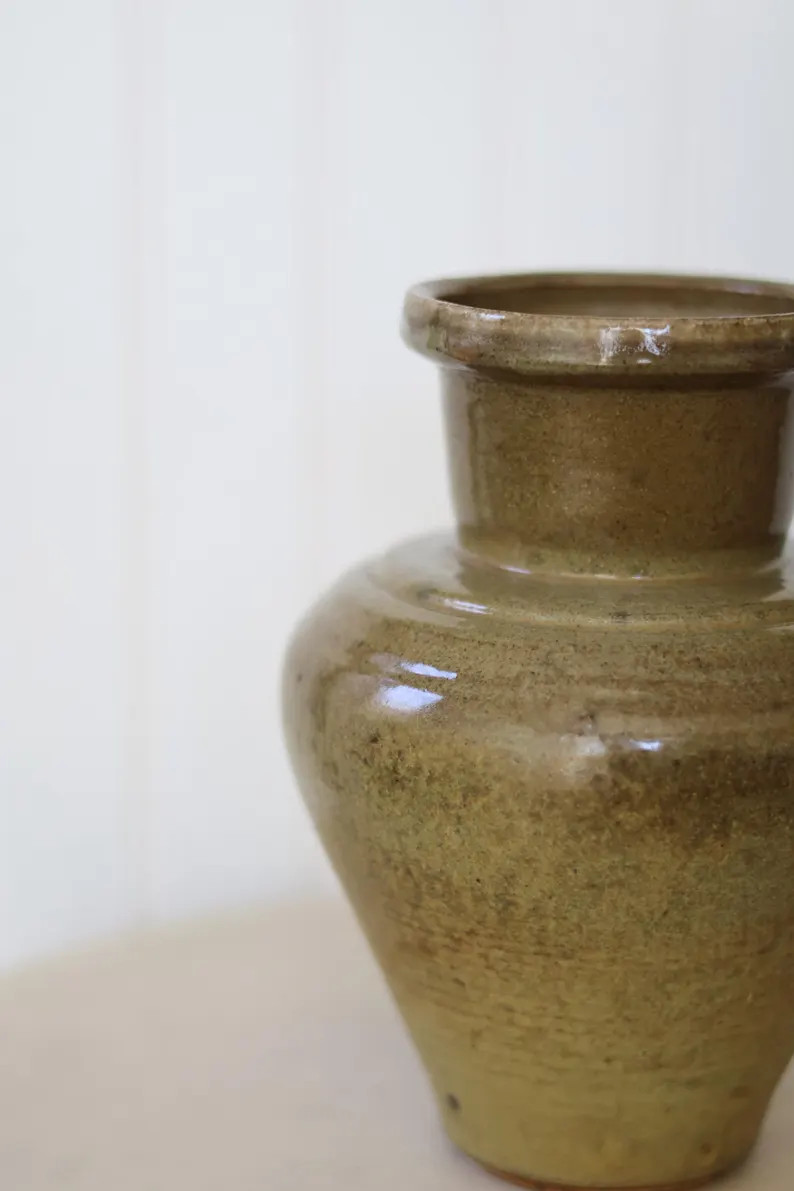 Green Pottery Vase - Etsy | Etsy (Global)