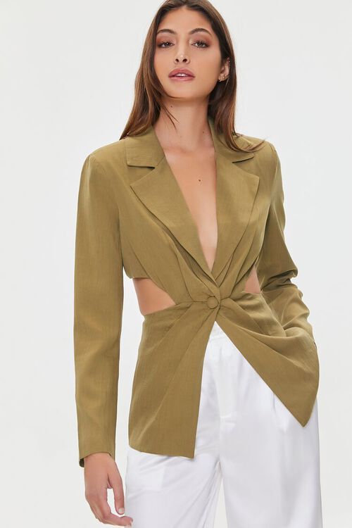 Plunging Cutout Buttoned Blazer | Forever 21 | Forever 21 (US)
