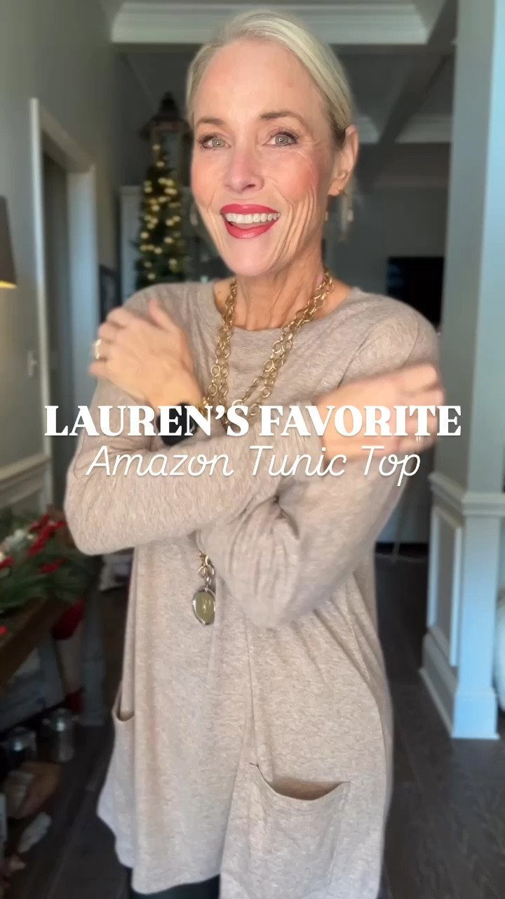 This Amazon tunic top has quickly become one of my most-worn pieces—and for good reason! Available in 23 colors and sizes S to XXL, it’s as versatile as it is flattering.

I’m wearing a medium here, and the length is perfect for pairing with leggings while still looking put-together. Whether you’re layering it under a jacket, dressing it up with boots, or keeping it casual for a day at home, this tunic checks all the boxes.

It’s lightweight, easy to style, and budget-friendly enough to grab in more than one color (because trust me, you’ll want to).

What would you style it with first—leggings, jeans, or something else? Let me know below!

#AmazonFinds
#EffortlessStyle
#MidlifeFashionMadeEasy

#LTKUnder50 
#LTKClosetStaples


#LTKOver40 #LTKStyleTip #LTKFindsUnder50 #LTKWatchNow