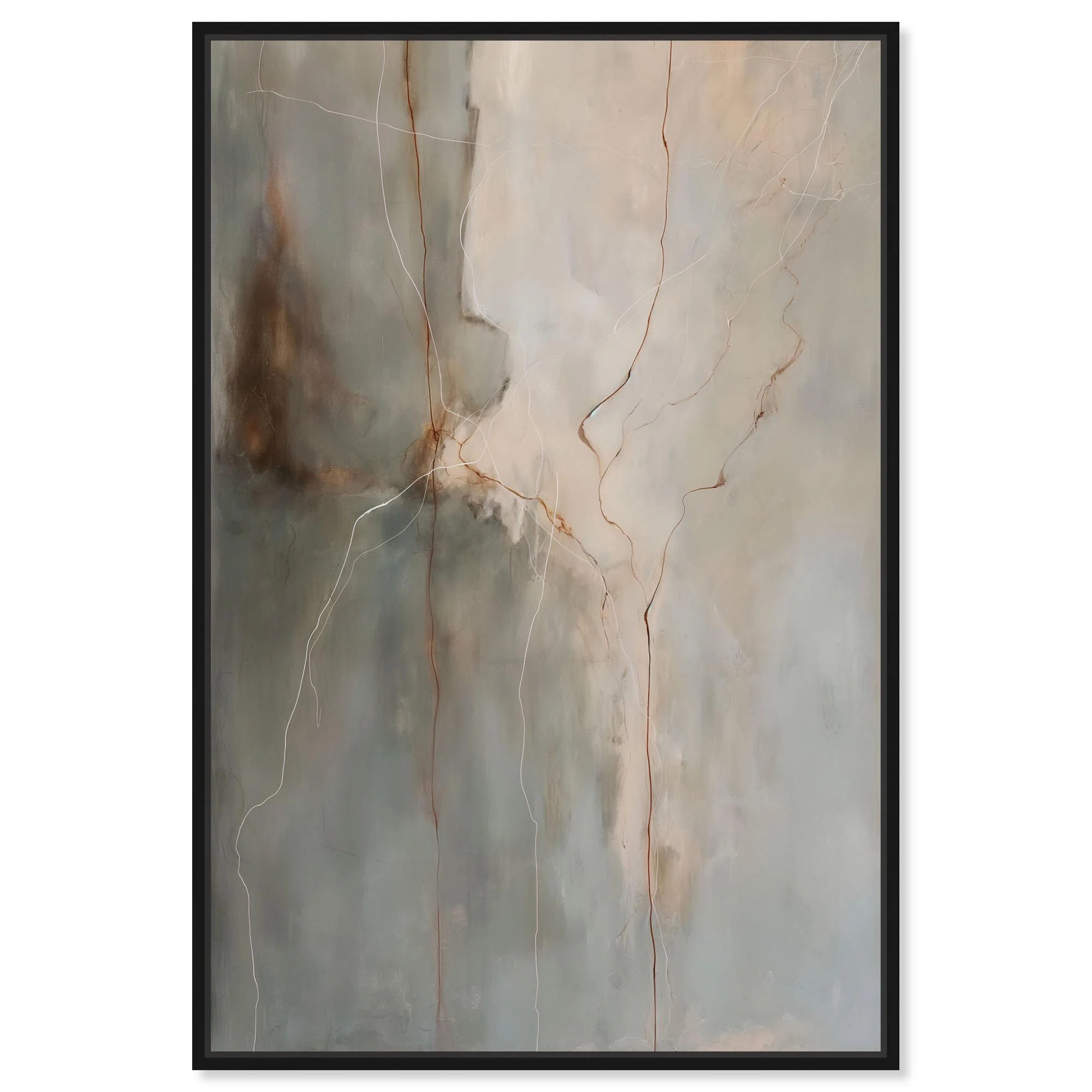 Fiery Traces II Canvas Minimalist Abstract by Art Remedy | Wayfair North America