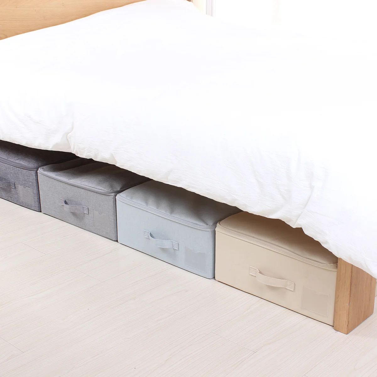 Large Rigid Under The Bed Storage Container For Duvets, Blankets Bedding Accessories, Black Gray | Wayfair North America