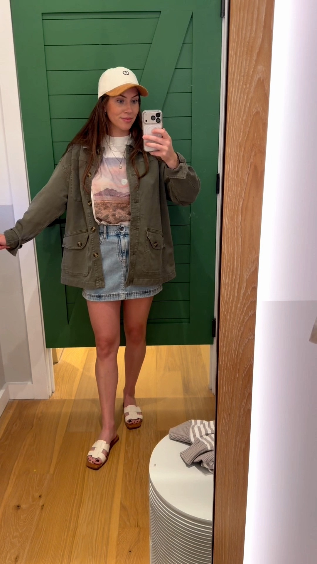 | denim jacket outfit | cargo jackets | barn jacket and skirt outfit | graphic tee outfits | autumn transitional outfits | casual day out clothes |

#LTKootd #LTKSaleAlert #LTKgrwm