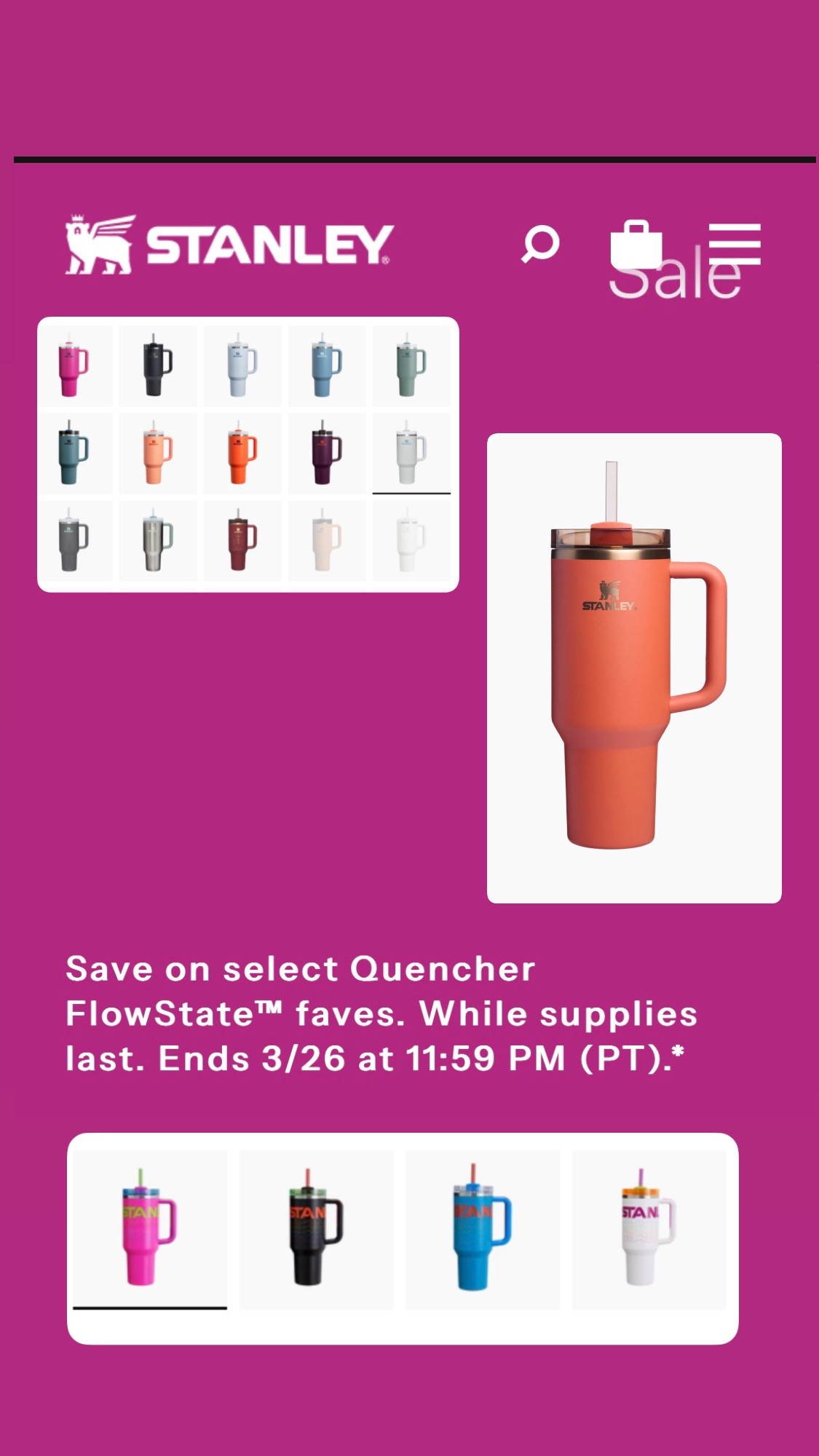 Stanley’s on sale! 25% off orange pumpkin is calling my name 

#LTKOver40 #LTKSaleAlert #LTKSeasonal