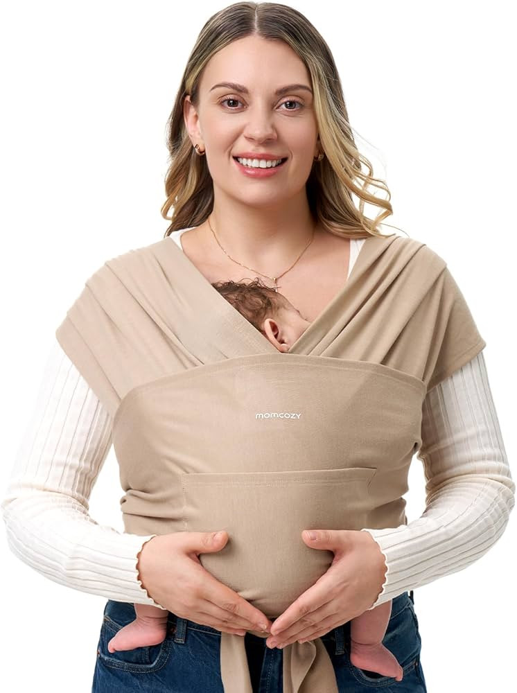Momcozy Baby Wrap Carrier - Easy to Wear Infant Carrier Slings, Lightweight Hands Free Baby Sling... | Amazon (US)