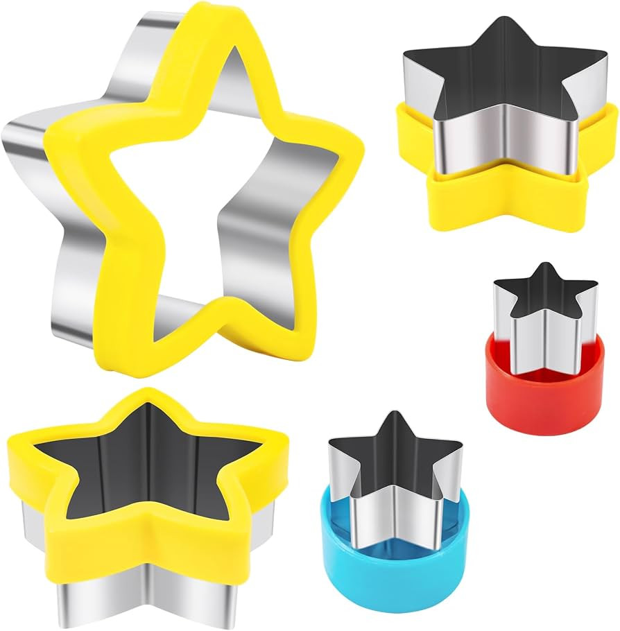 Nifogo Star Cookie Cutters 5 Pcs, Mini Small Large Sizes Stainless Steel Sandwich Cutter, Vegetab... | Amazon (US)