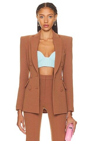 Landon Double Breasted Fitted Blazer | FWRD 