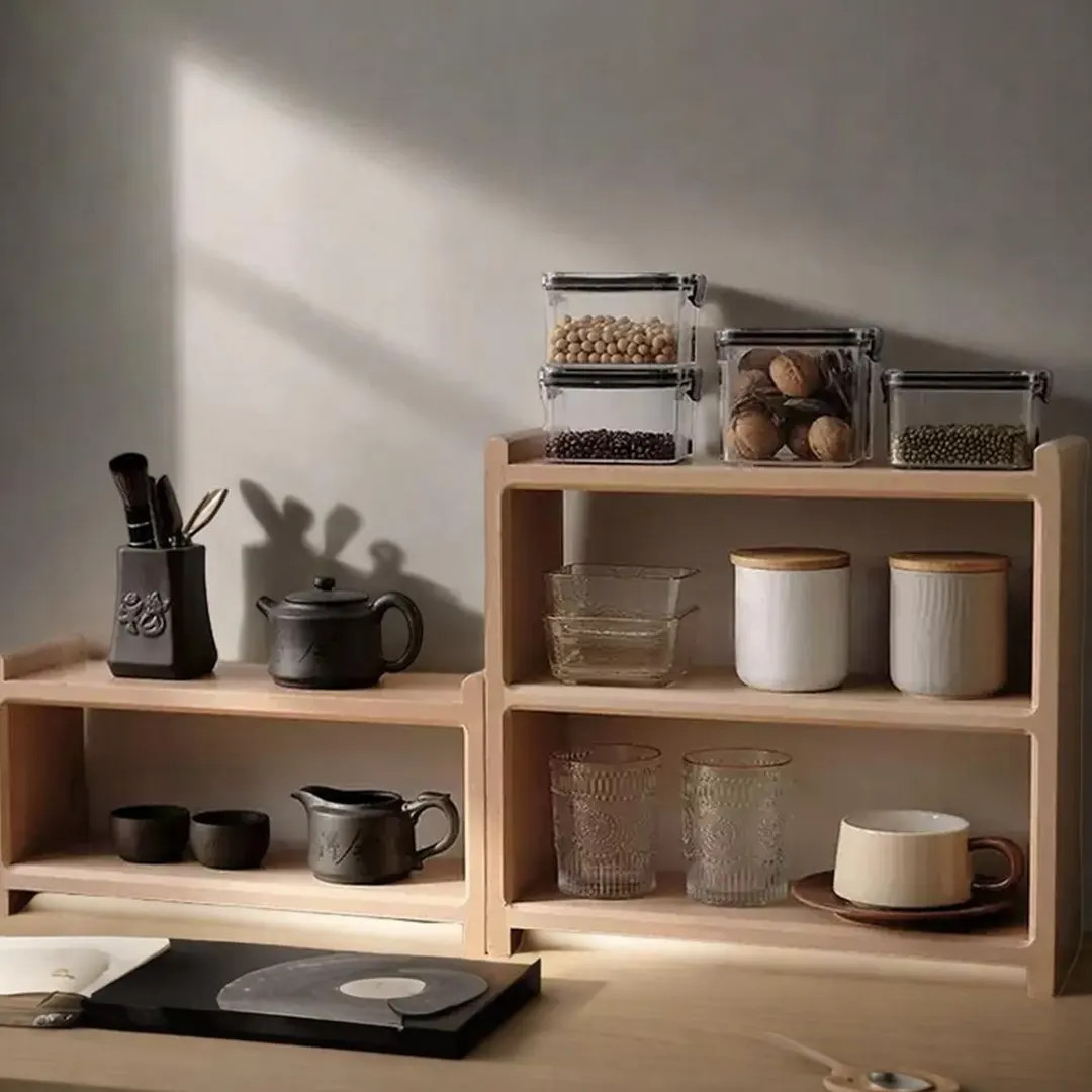 Desktop Coffee & Tea Cup Organiser,solid Wood Shelf,small Lattice Kitchen Shelf,coffee Bar,functi... | Etsy (US)