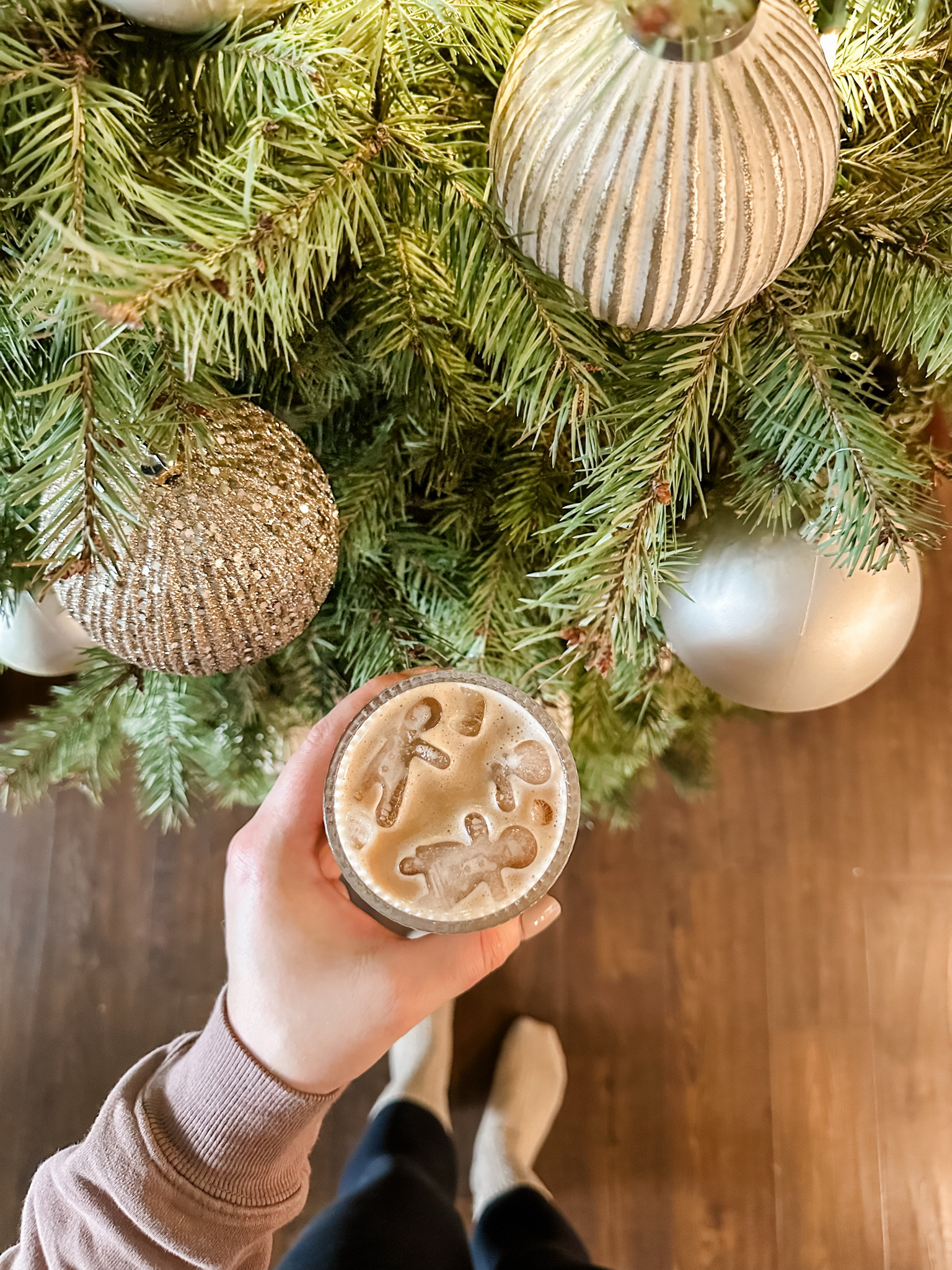 Iced Peppermint Latte with a side of cute little gingerbread man ice cubes. ❄️

#LTKHome #LTKSeasonal #LTKHoliday