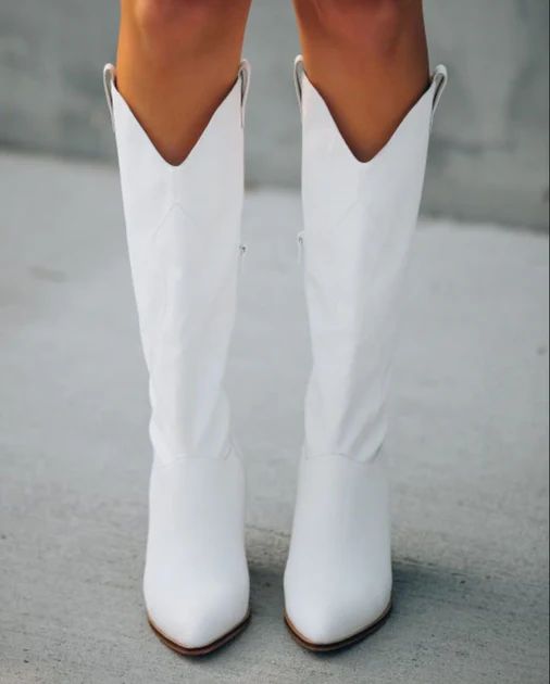 Legend Faux Leather Western Boot - White - FINAL SALE | VICI Collection