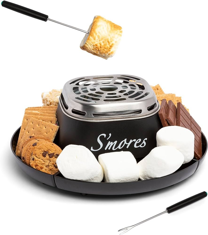 Nostalgia Tabletop Indoor Electric S'mores Maker - Smores Kit With Marshmallow Roasting Sticks an... | Amazon (US)