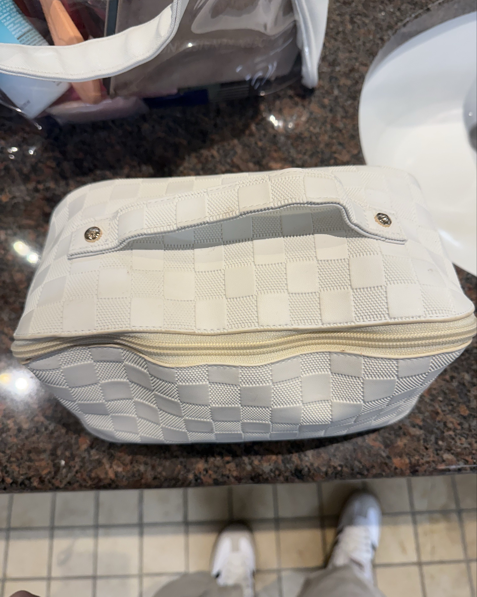 The best make up bag I have found! 

It folds out and holds A LOT! It’s great for travel or everyday! 

#LTKmorningroutine #LTKgrwm #LTKselfcare