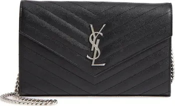 Cassandre Matelassé Leather Wallet on a Chain | Nordstrom