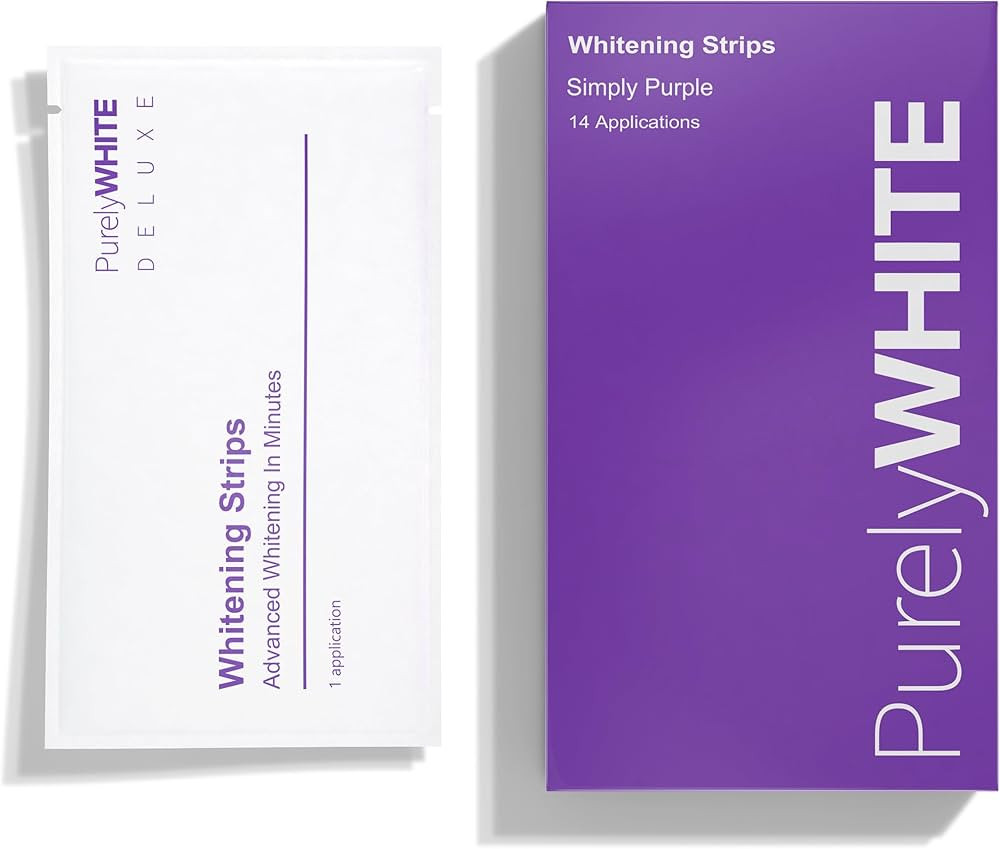 PurelyWHITE | Purple Whitening Strips | Teeth Whitener, Peroxide-Free, Enamel Safe, Deep Stains R... | Amazon (US)