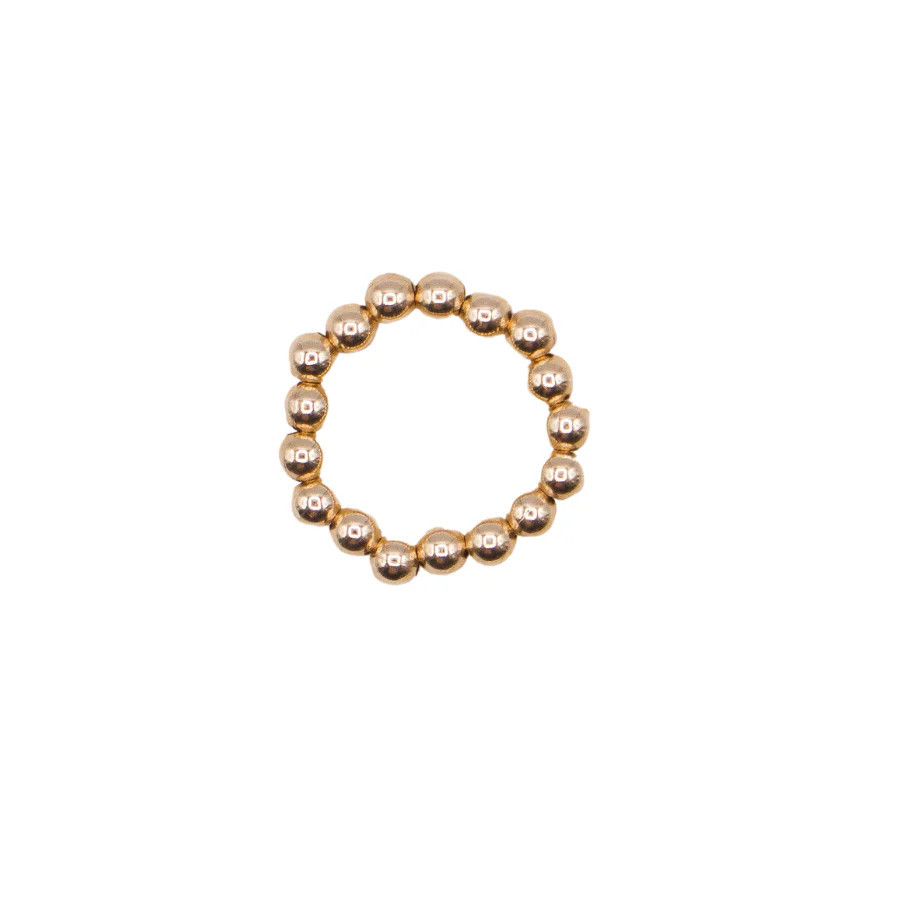 14k Yellow Gold Filled Beaded Ring | Sparkl