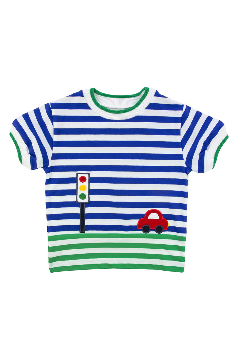 Stripe Knit Shirt With Car | Florence Eiseman