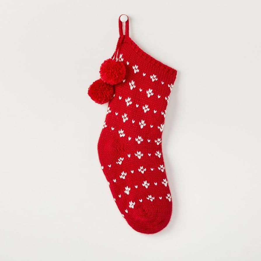 Amazon.com: Hearth & Hand with Magnolia Christmas Stocking Collection (Sweater Fleck Jacquard Kni... | Amazon (US)