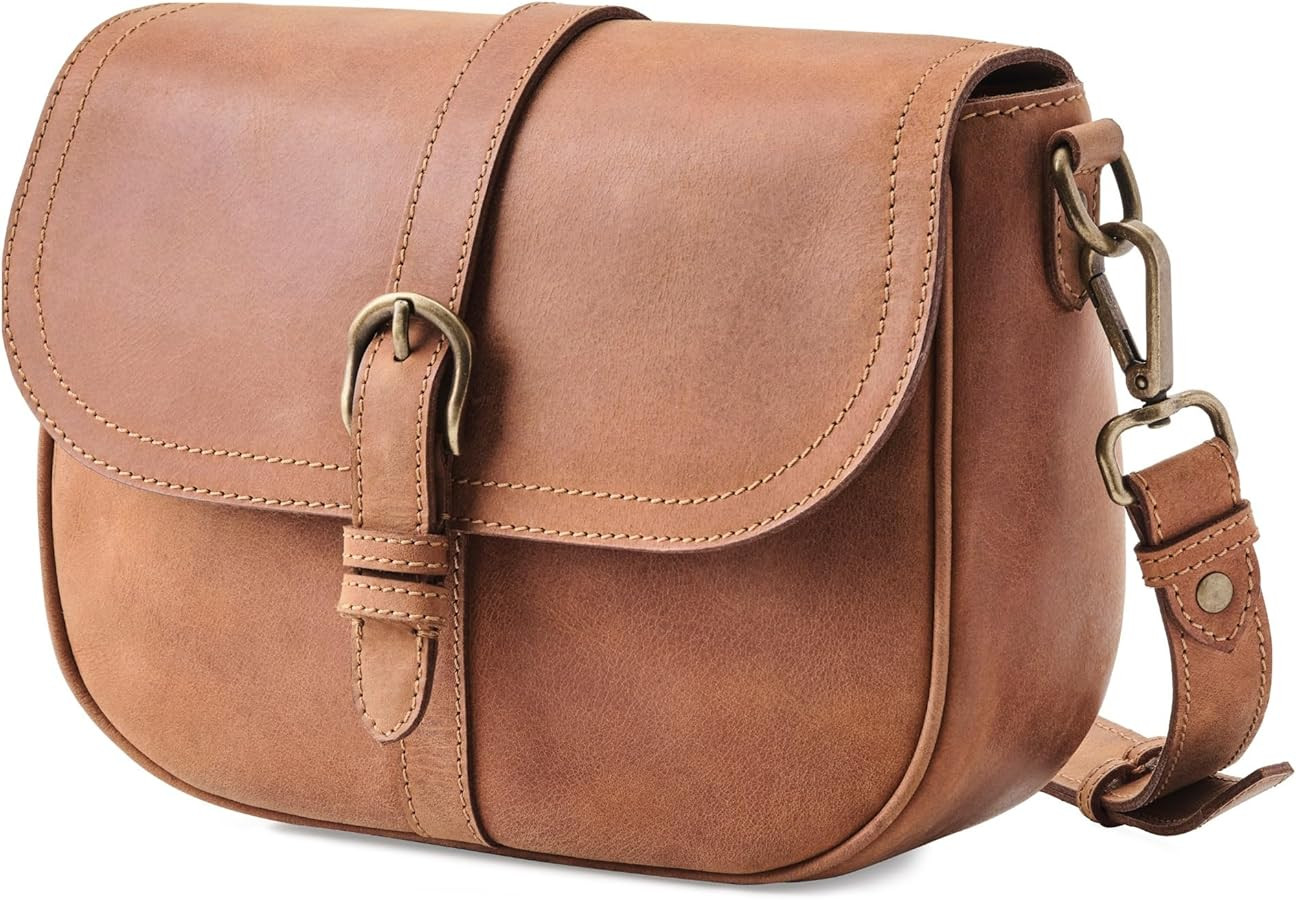 DRAKENSBERG Leder Umhängetasche 'Sara' hochwertige Damen-Handtasche und Satteltasche aus Rindsle... | Amazon (DE)