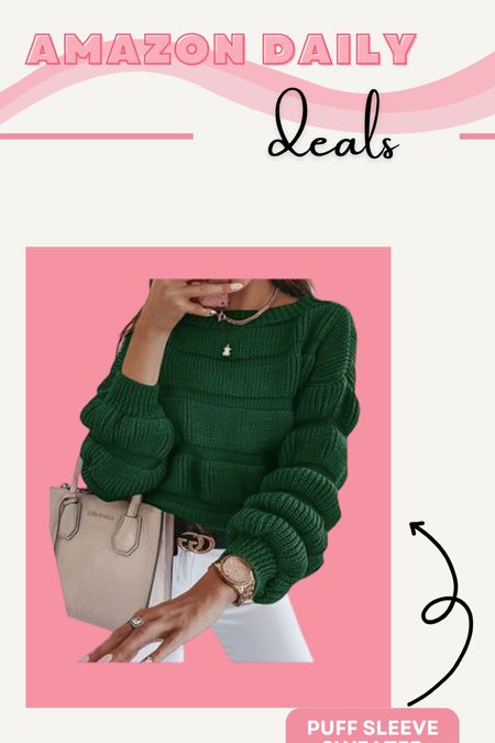 Puff sleeve sweater on sale on amazon! This would be so cute with a satin skirt for the holidays!

Winter sweater, chunky sweater 

#LTKstyletip #LTKSeasonal #LTKfindsunder50